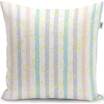 Polštář Sablio Polštář Pruhy a tečky štětcem - 50x50 cm