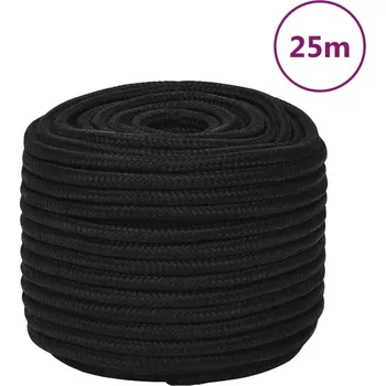 Lany zahrada-XL Pracovní lano černé 12 mm 25 m polyester 152826
