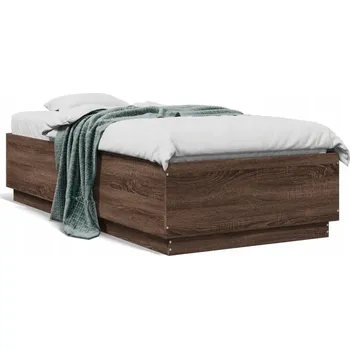 Postel Jednolůžková dřevěná postel VidaXL 90x220 cm, vícebarevná