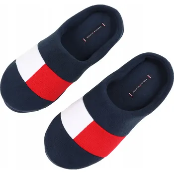 Dámská obuv Tommy Hilfiger TEPLÉ FLEECOVÉ papuče ORIGINÁL + TAŠKA pánské zimní bačkory