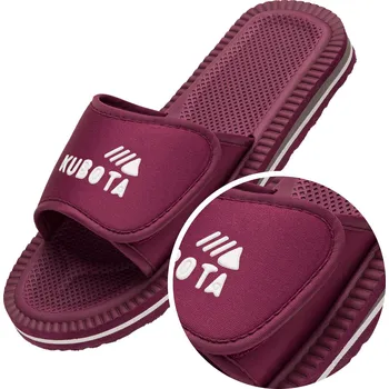 Pracovní obuv Nazouváky Kubota Rzep Burgundské 44