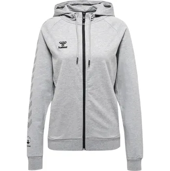Dámská mikina HUMMEL Dámská bavlněná mikina s kapucí a zipem Hummel Move Grid XL ŠEDÁ