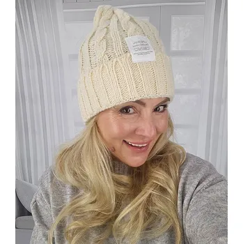 Čepice Agrafka čepice beanie béžová, univerzální velikost