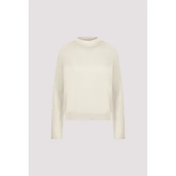 Dámská mikina Svetr Monari 809544 krémový se stojáčkem a třpytem Velikost: 40