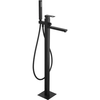 Vodovodní baterie Sapho FORATA vanová baterie s připojením do podlahy, černá mat - FT021/15