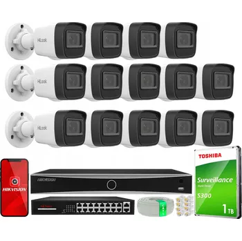 IP kamera Monitorovací sada 14 kamer Full HD PoE pro venkovní použití HiLook / Hikvision