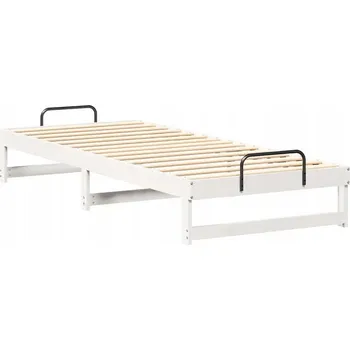 Postel Rámeček postele Bílý 80 x 220 cm Masivní borovicové dřevo
