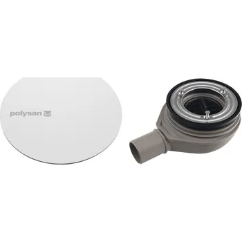 Sifon Polysan MIRAI vaničkový sifon, průměr 90mm, DN40, krytka bílá - 72730W