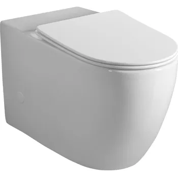 Klozet Sapho INFINITY WC kombi mísa, Rimless, 63x37 cm, spodní/zadní odpad, bílá - PC105-111