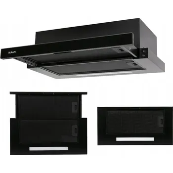 Digestoř OKAP kuchenny podszafkowy CORONA 2 60CM TELESKOPICKÝ LED tichý černý filtr