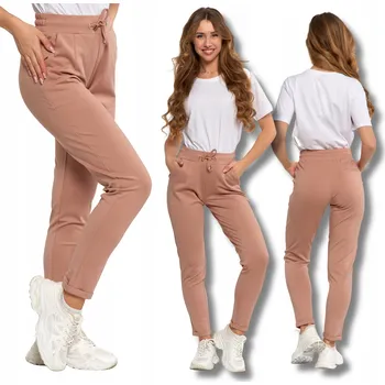 DÁMSKÉ TEPLÁKY VISKÓZA HLADKÉ KLASICKÉ MORAJ BÉŽOVÉ MÓDNÍ M