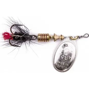 Umělá nástraha Rotační třpytka Mepps Aglia Mouche Vel.2 4,6g Stříbrná/Černá