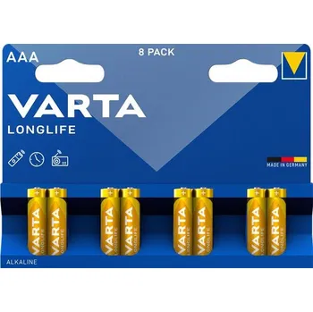 Článková baterie Alkalická baterie Varta AAA (R3) 8 ks