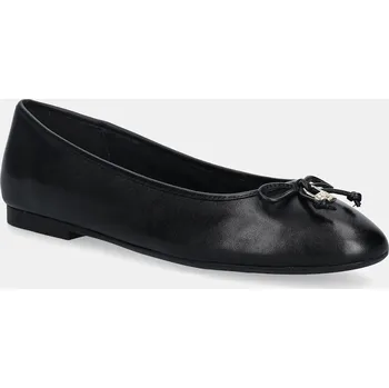 Dámské baleríny Kožené baleríny Tommy Hilfiger HILFIGER SMOOTH LTHR BALLET FW0FW09006 černá 99X, EUR 39