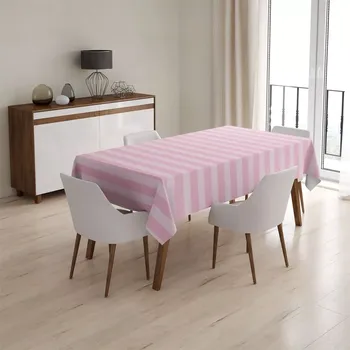 ubrus Sablio Ubrus Růžové pruhy - 130x170 cm