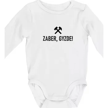 ZABER, GYZDE!﻿ - Body kojenecké s dlouhým rukávem - Dlouhý r. 6-12 měs ( Bílá )