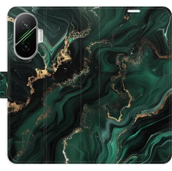 Pouzdro na mobilní telefon Flipové pouzdro iSaprio - Emerald 02 - Poco F7