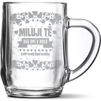 Sklenice Sablio Půllitr Miluji Tě 365 dní v roce: 0,5