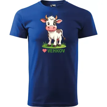 Sablio Tričko s potiskem Venkov - modré 5XL