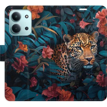 Pouzdro na mobilní telefon Flipové pouzdro iSaprio - Flower Jaguar 02 - Xiaomi Redmi 15C