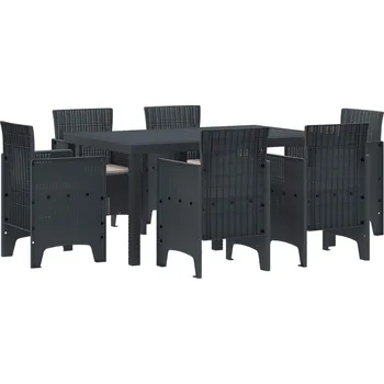 Zahradní sestava Zahradní jídelní souprava 7 pcs Antracit Ratan Polt IM_3378553