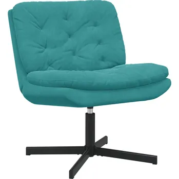 Křeslo Otočné relaxační křeslo Tyrkysová 63 x 75 x 76 cm samet IM_42007368