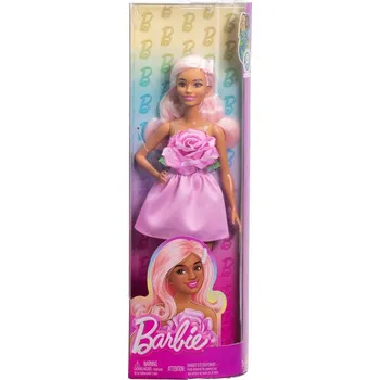Barbie Fashionistas - Panenka v růžových šatech s motivem růží