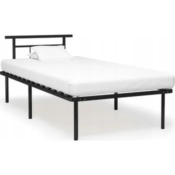 Postel Manželská kovová postel VidaXL 100x200 cm černá