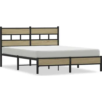 Postel Dřevěná manželská postel VidaXL 150x200 cm, dub zlatý