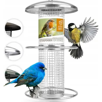 Krmítko pro ptáka Krmítko pro ptáky Budka Závěsné krmítko Stojan do zahrady ocelový sloup