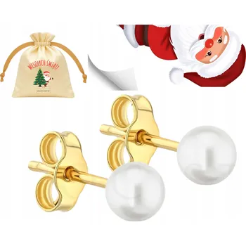 Náušnice Perlové Náušnice , stříbro stříbrné perly 5 mm helix 925