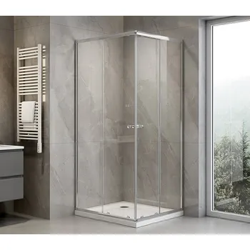 Aqualine AGGA obdélníková sprchová zástěna 800x700mm, čiré sklo - HLF708Y