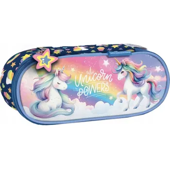 Penál Školní penál pouzdro vyztužené BackUP s jednorožcem UNICORN