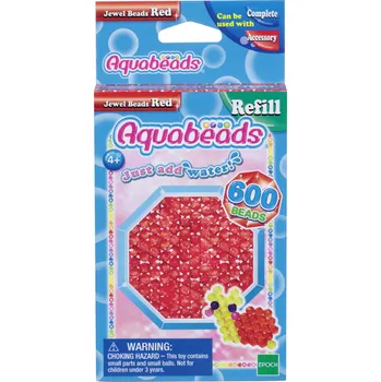Dětské navlékací korálky Aquabeads Červené Korálky Drahokamy 32668