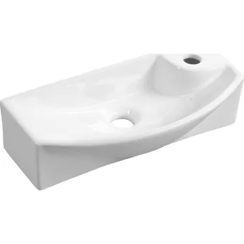 Umyvadlo Sapho CARLON keramické umývátko, 45x23cm, otvor pro baterii vpravo, bílá - AR458