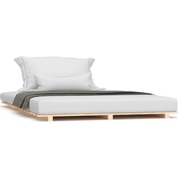 Postel Dřevěná manželská postel VidaXL 120x200 bílá