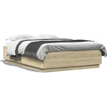 Postel Jednolůžková dřevěná postel VidaXL 90x220 cm, vícebarevná