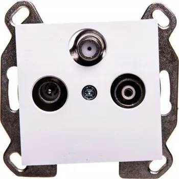 Elektrická zásuvka Anténní zásuvka nástěnná Hager bílá