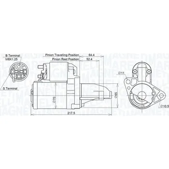 Autoelektrika Startér MAGNETI MARELLI MQS1452