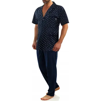 Podprsenka Sesto Senso bavlněné pánské pyžamo M Námořnická Modrá