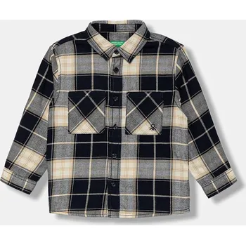 Dětská móda Dětská bavlněná košile United Colors of Benetton 5LQHGQ02S.P.seasonal námořnická modř 59X, vel. 116