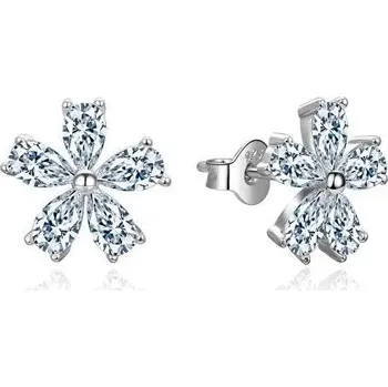 Náušnice Beneto Jemné stříbrné náušnice Květiny AGUP3297