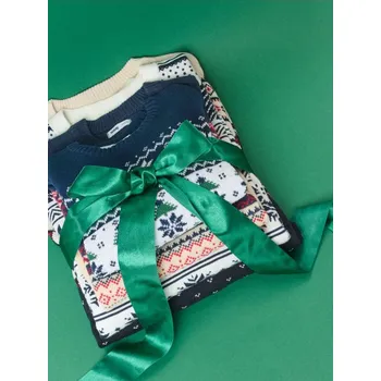 Pánský svetr Sinsay - Vánoční svetr se skandinávským vzorem - vícebarevná - 560DF-MLC - 560DF-MLC-122