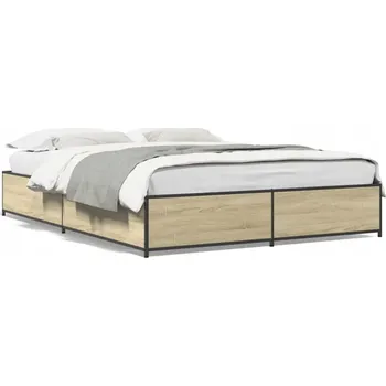 Postel Rám postele, dub sonoma, 120 x 190 cm, materiál na bázi dřeva