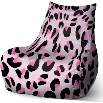 Sedací pytel Sablio Sedací vak Bean Růžový gepard - 60 x 70 x 70 cm