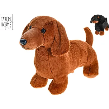 plyšák Take Me Home jezevčík plyšový 36 cm stojící - mix barev (hnědý, černý)