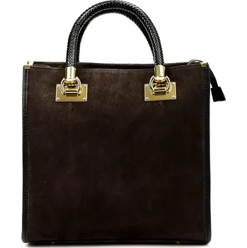 Kabelka Kožená shopper bag kabelka Luka 26 073 tmavě hnědá