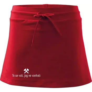 Dámská sukně To se vali, jag ve vanhali - Sportovní sukně - two in one - XS ( Červená )