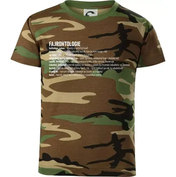 Chlapecké tričko FAJRONTOLOGIE - Dětské maskáčové triko - 104-110cm / 3-4 roky ( Hnědý maskáč )