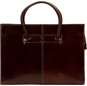 Pánská aktovka Dámská kožená aktovka Florence 1028 hnědá